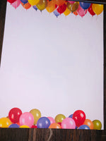 *NEW Colorful Balloons  Printer Paper Letterhead 5 Sheets 8.5” x 11”