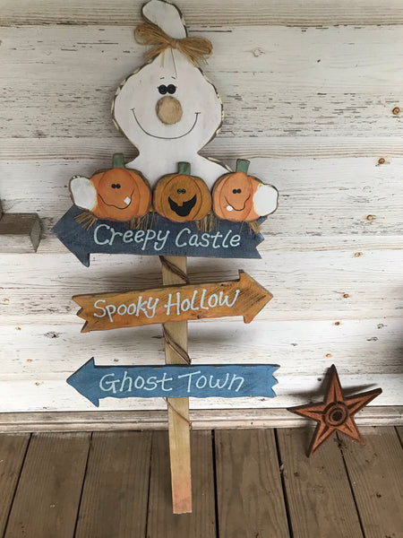 Wood Trick or Treat Halloween Sign 36"