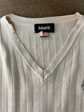 <€€ Mens XLarge ASHWORTH Sweater Vest Vneck Beige 100% Cotton