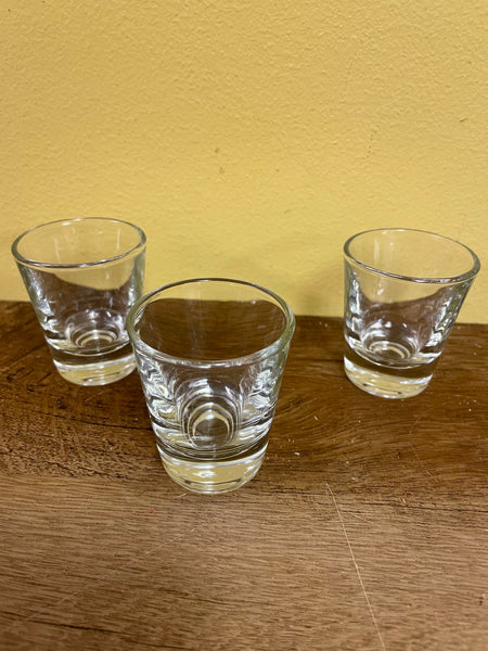 a** Set/3 Clear Shot Glasses 2.25” H