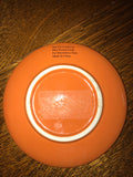 Vintage 1979 Ceramic Orange Pumpkin Jack O’Lantern Candle Tea Light Holder/Plate