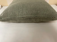 a** Square Woven Fabric Green Color Zippered PILLOW 19.5”