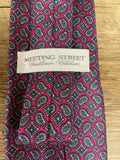 € Mens MEETING STREET Gentleman’s Collection Tie Silk Italy 3” Wide Paisley Print