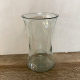 a** Hurricane Flower VASE Candle Holder Medium Clear Glass 8” Decor