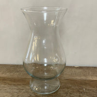 a** Flower VASE Round Edge & Base Medium Clear 9” Decor