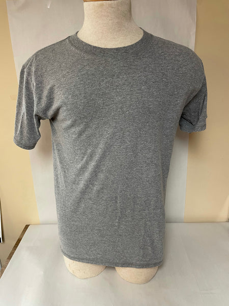 Mens HANES BEEFY Gray Cotton Tshirt Short Sleeve XLarge