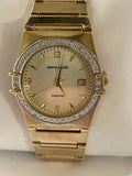 <€€ New Mens PIERRE CARDIN WATCH Collectible Limited Edition Gold Round Face NIB