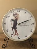 NEW 9” Round Audrey Hepburn Clock Hanging AA Battery