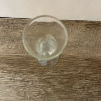 ~€ Delicate Clear Glass 7.5” Bud Vase Etched Design Decor