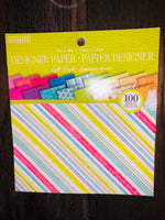 €€ NEW Designer Craft Paper Pad of 100 Sheets 6” x 6”