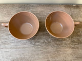 *Vintage Pair Set/2 Lenox Ware Melamine Brown Tea Cups