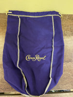 Set/14 Purple Crown Royal 12" 1.75 Liter 1/2 Gallon Velvet Felt Bag Gold Drawstring Sewing Crafts
