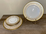 €€ PICKARD MONACO Ivory Gold Border Design and Rim Retired China Set Variety of Pieces