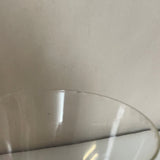 <€ Delicate Clear Glass 8” Bud Vase Etched Frosted Design Decor Damaged