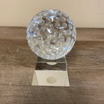 €a* Crystal Dimpled Golf Ball and Pedestal Paperweight 3.75” by Celebrations Father’s Day
