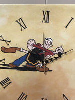 NEW Popeye Square Canvas Wall Display Clock Variety of Designs