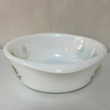 a** Vintage GLASBAKE Casserole Dish J2600 1½ QT Green Daisy Milk Glass